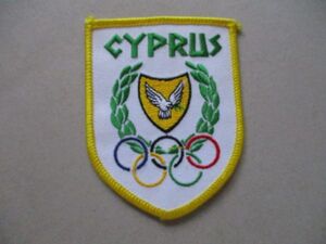 90s CYPRUS キプロス選手団 オリンピック刺繍ワッペン/鳩はとハト月桂樹Olympic Games五輪アップリケ平和patchesパッチ記念 V184