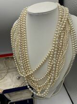 真珠 本真珠　silver k18 585 ネックレス ブレスレット 指輪　タイピン ブローチ　アクセサリー大量おまとめ_画像5