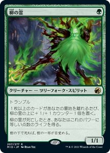 MTG マジック：ザ・ギャザリング 柳の霊 レア イニストラード：真夜中の狩り MID-207 日本語版 クリーチャー 緑