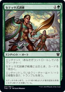 MTG マジック：ザ・ギャザリング セテッサ式訓練 コモン テーロス還魂記 THB-201 日本語版 エンチャント 緑