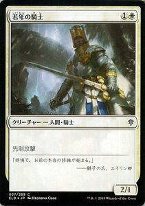 MTG マジック：ザ・ギャザリング 若年の騎士 フォイル・コモン エルドレインの王権 ELD F037 日本語版 クリーチャー 白