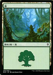 MTG マジック：ザ・ギャザリング 森 基本土地 エルドレインの王権 ELD 266 日本語版 基本土地 土地