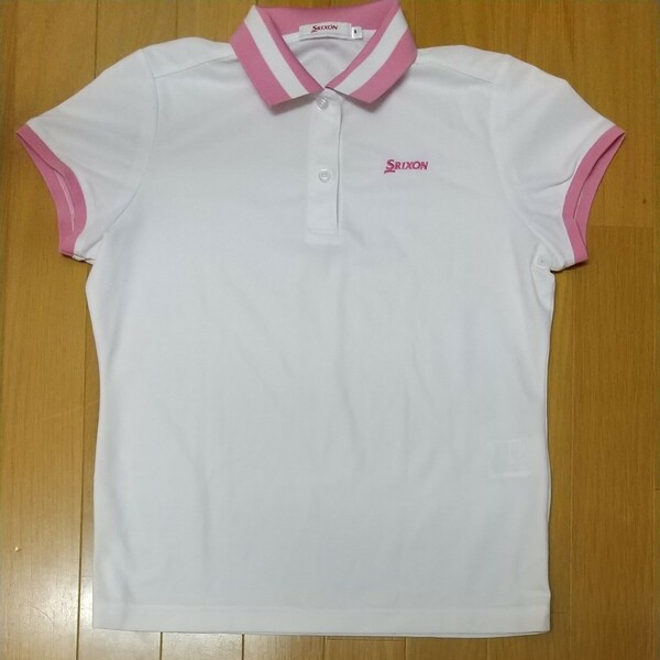 スリクソン　白×ピンク　ポロシャツ