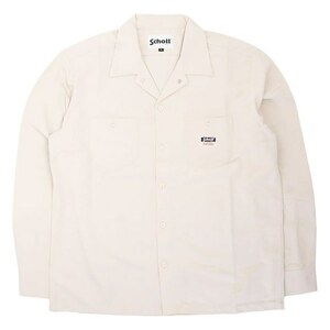 TE/Schott (ショット) 長袖 TC ワークシャツ SCHOTT LS TC WORK SHIRT アイボリー 3115070-09　 Lサイズ