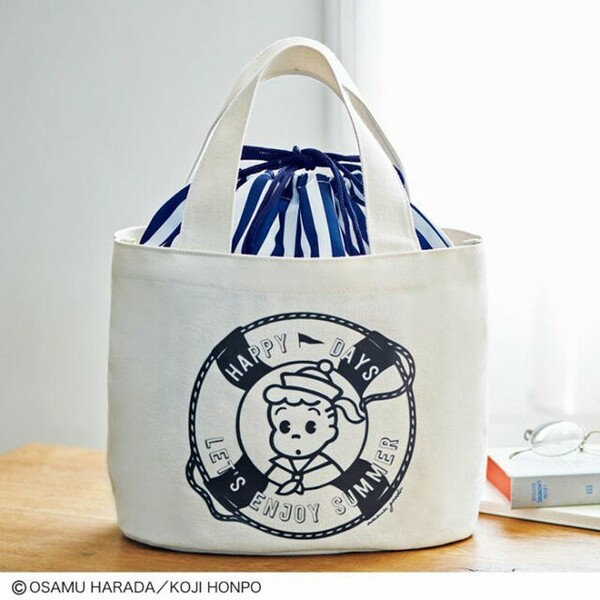 OSAMU GOODS(R)（オサムグッズ(R)）巾着+バッグの2個セット！3Wayで使えるマリンキャンバストートバッグ
