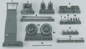 MPオリジナルマスターズモデル 48009 1/48 GMC CCKW 2,5t 6x6 バンパー・ジェリカン・ウインチ・ダブルタイヤ (タミヤ用)