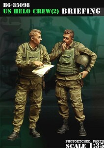 アメリカ ヘリクルー （2） ブリーフィング（2体セット） （1/35スケール B6-35098）