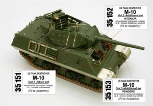 アベール 35153 1/35 アメリカ M10駆逐戦車Vol.3フェンダーパーツ（アカデミー用）