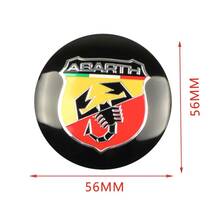 ホイールセンターハブキャップステッカー エンブレム ４個セット 車 タイヤ ABARTH scorpion さそり FIAT フィアット500 ◆新品送料無料◆_画像3