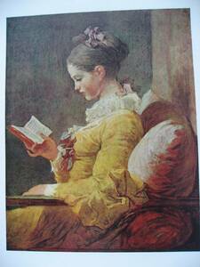 Art hand Auction [Decisión inmediata] Reproducción de la Galería Nacional de Arte, Washington, Estados Unidos ★ Fragonard: Niña leyendo ★, Obra de arte, Cuadro, Retratos