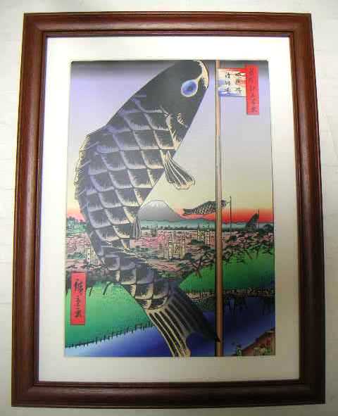 ★Hiroshige/ One Hundred Famous Views of Edo /13 carefully selected subjects, A4 size/CG reproduction with wooden frame★, Painting, Ukiyo-e, Prints, Paintings of famous places