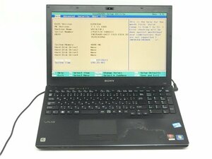 中古ノートパソコン　SONY　VPCSE19FJ　第2世代I5　BIOSまで表示　バッテリー欠品　HDD接続コネクター欠品　詳細不明　ジャンク品