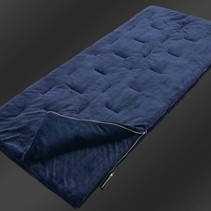 【柔らかフランネル】 シュラフ 寝袋 封筒型 丸洗いOK コンパクト収納 軽量 あったかい 毛布 キャンプ アウトドア 防災 ブルー