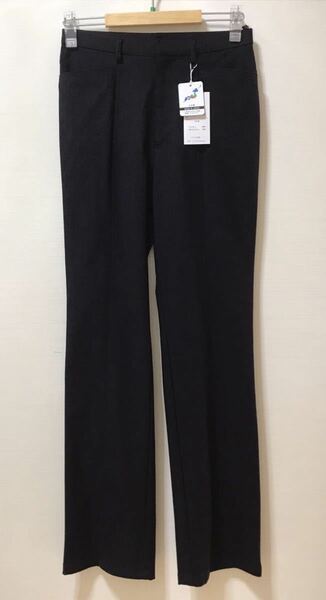 [新品] 激安・在庫処分　15号　レディースハイテンションパンツ　ミセスパンツ　婦人ストレートパンツ　日本製　黒色