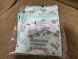  новый товар * Sanrio Cinnamoroll Pochacco данный . жребий sakoshu зеленый * самый жребий на жребий наклонный .. сумка на плечо сумка 