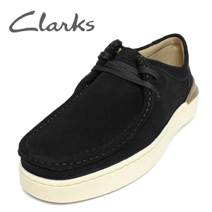 クラークス 靴 メンズ ワラビー スニーカー ブラック 8 M(約26cm) CLARKS CourtLiteWally 新品