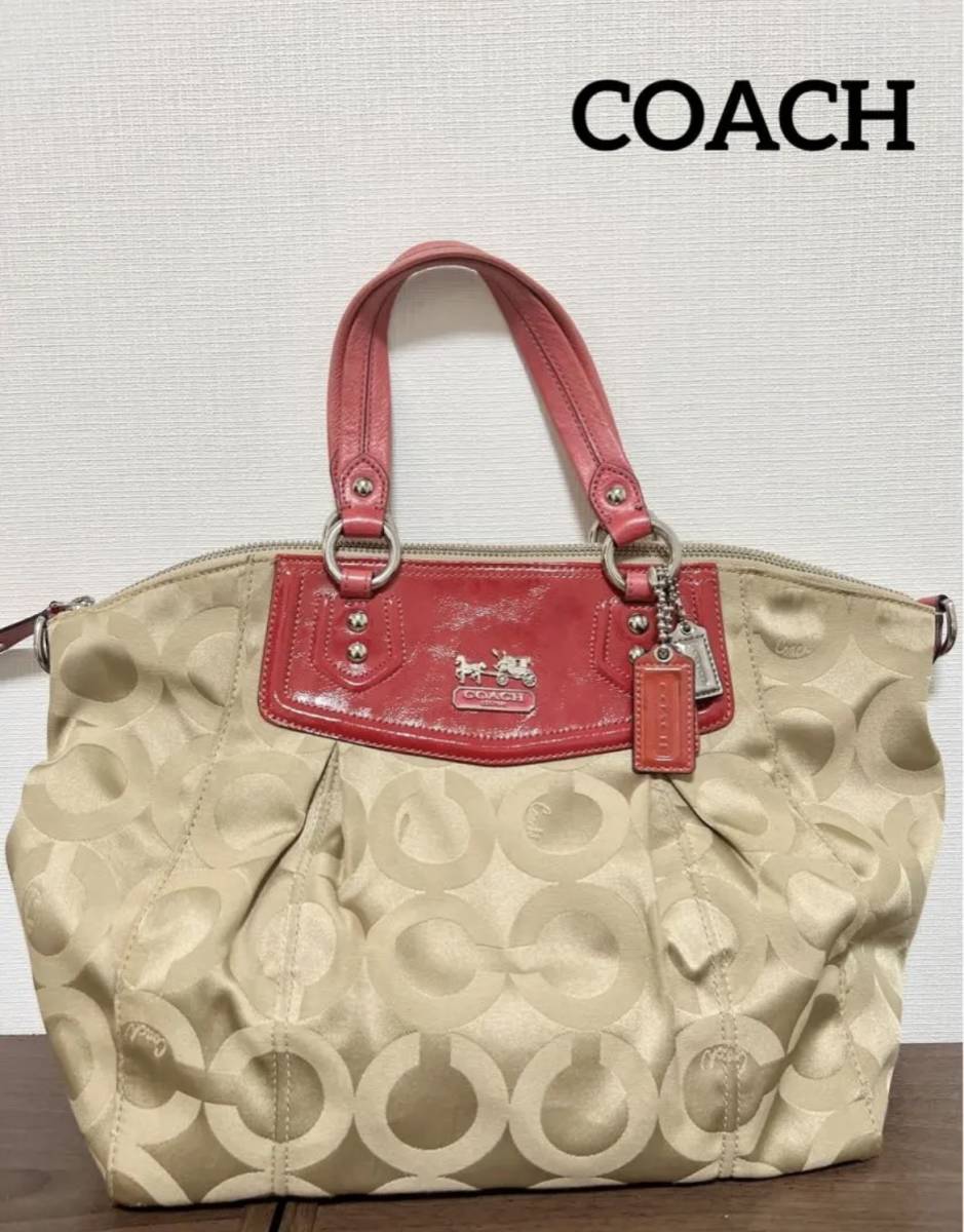 新品未使用】coach コーチ バッグ マディソンオプアート メタリック
