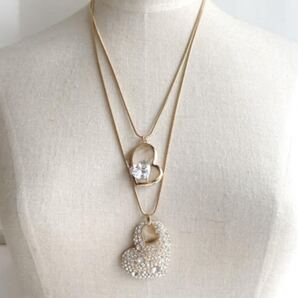 2連大きなハートネックレス2