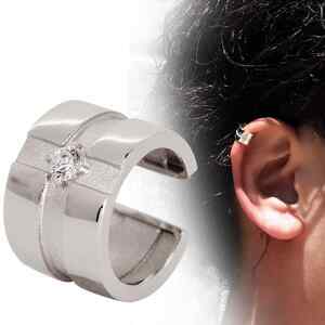  silver earcuff men's Cross 10 character .iya cuff one-side ear for diamond piling attaching 