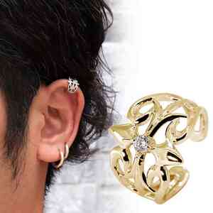  earcuff men's lady's one-side ear for iya cuff diamond birthstone 4 month 10 gold 10k.. is .. Cross 