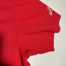 アシックス asics 黒タグ 赤 レッド 刺繍ロゴ スポーツ トレーニング用 シャツ Mサイズ_画像4