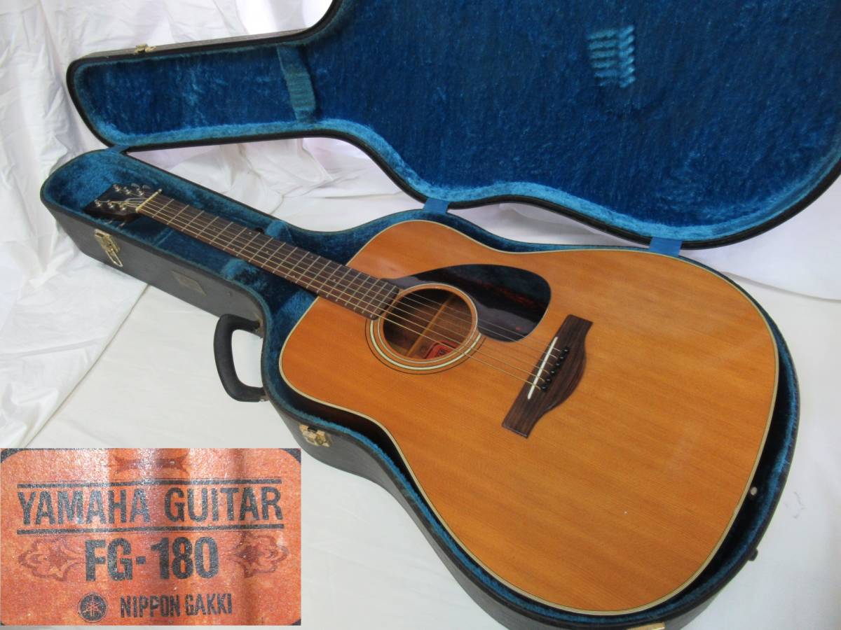 宅配通配送 YAMAHA アコースティックギターFG-380BE ビンテージ ケース付 アコースティックギター