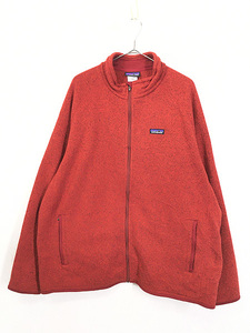 古着 15s Patagonia 「ベターセーター」 フルジップ ニット フリース ジャケット 赤 L 古着