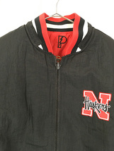 古着 90s Nebraska Huskers ハスカーズ BIG パッチ パデット リバーシブル ジャケット M 古着_画像2