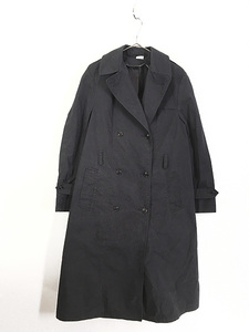 レディース 古着 90s 米軍 「All Weather Army Coats」 ミリタリー トレンチ レイン コート 黒 12R L位 古着