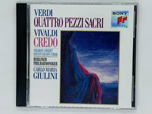 即決CD VIVALDI : CREDO / VERDI : FOUR SACRED PIECES / CARLO MARIA GIULINI / QUATRO PEZZI SACRI / ヴィヴァルディ Y05