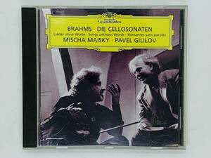 即決CD 独盤 BRAHMS THE CELLO SONATAS / SONGS WITHOUT WORDS MISCHA MAISKY / PAVEL GILILOV / GERMANY U04