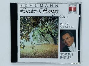 即決CD 独盤 SCHUMANN Lieder Vol.II 2 / PETER SCREIER / NORMAN SHETLER / クラシック アルバム Y31