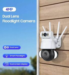  dual lens automatic . tail 200 ten thousand pixels PTZ punch ruto crime prevention light security camera WIFI wireless outdoors network wireless interactive sound night vision 1080P