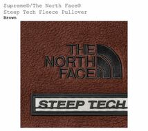 Supreme × THE NORTH FACE Steep Tech Fleece Pullover ブラウン XLサイズ フリース パーカー シュプリーム ノースフェイス ボックスロゴ_画像3