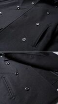 ATTACHMENT アタッチメント ウール100% Pコート ジャケット 日本製 メルトン ブラック メンズ kazuyuki kumagai (2) 黒　 ●S-765_画像9