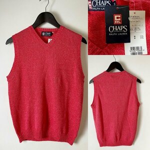 【新品 デットストック 90s 国内正規品 日登美モデル】ビンテージ CHAPS RALPH LAUREN チャップス ラルフローレン コットンリネン ベスト M