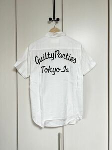 [WACKO MARIA] PARADISE TOKYO バッグデザイン ワッペン 半袖 オープンカラーシャツ M ホワイト ワコマリア
