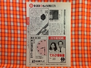 CN24537◆切抜き◇益田喜頓関口宏まじかるタルるートくん川津祐介中野珠子◇日曜劇場・日曜のいちごジュース・知ってるつもり?!