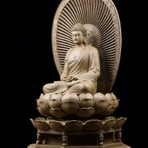 【天然沈香木彫】釈迦 仏教美術 仏像 仏教工芸品 沈香 木彫り コレクション 職人手作り 美術品 室内飾り 彫刻工芸品 置物 高さ:86CM_画像8