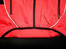 【売れ筋】防風ウィンドブレーカー 赤 M 収納ポーチ付き サイクリングウエア メンズ新品_画像8