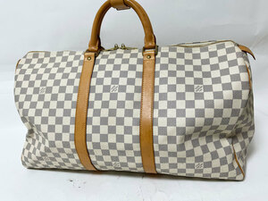 送料無料 LOUIS VUITTON ルイヴィトン ダミエ アズール キーポル50 ボストンバッグ 旅行バッグ N41430 美品