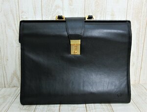 mila schon/ Mila Schon : Dulles bag dokta- bag black original leather briefcase bag made in Japan used /USED