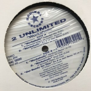 12inchレコード　2 UNLIMITED / WORKAHOLIC