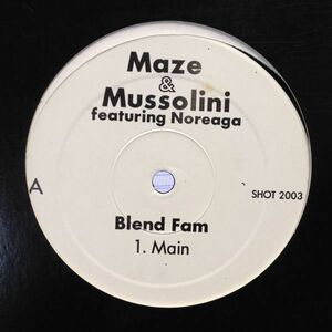 12inchレコード　MAZE & MUSSOLINI / BLEND FAM feat. NOREAGA