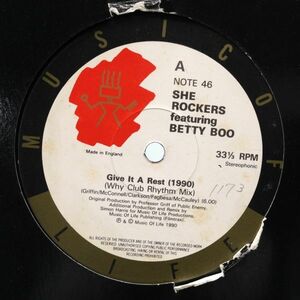 12inchレコード　SHE ROCKERS / GIVE IT REST (1990) feat. BETTY BOO