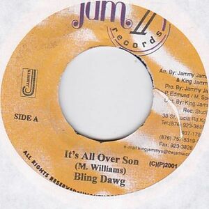 Epレコード　BLING DAWG / IT'S ALL OVER SON (BATTERY)