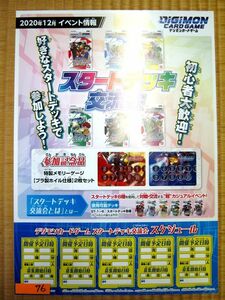 非売品 業務用 デジモンカードゲーム スタートデッキ交流会 プロモ 特製メモリーゲージ 2020年12月 p76 A3 ポスター