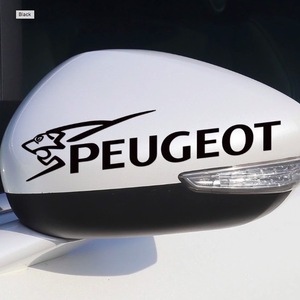 PEUGEOT カーステッカー カスタマイズ可能 ライオン ミラー ステッカー プジョー307 206 308 407 207 PVC 406 3008 2008 14x 3cm 2個