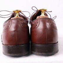 フローシャイム 7 EEE/ウイングチップ 内羽根 茶 メンズ ドレスシューズ 30308 ヴィンテージ Florsheim 古着 中古 ds3008_画像4