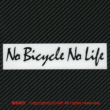 No Bicycle No Life/ステッカー（15cm/黒）屋外耐候素材、自転車//_画像2